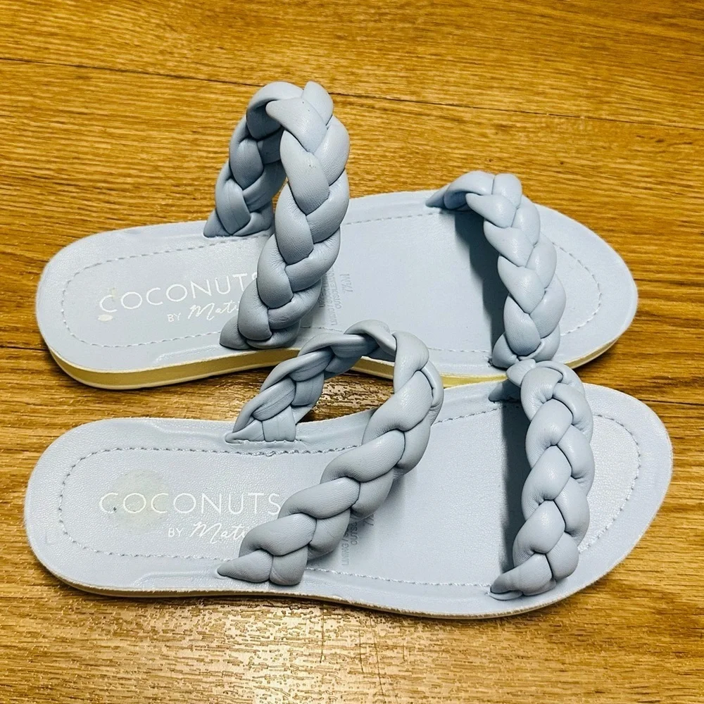 COCONUT By Matisse Blue Braided Sandals